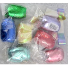 Gift Ribbon & Cops 10 Asstd in Bag