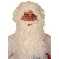Deluxe curly Santa Wig and beard set