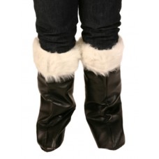 Santa Boot Covers with white fur trim
