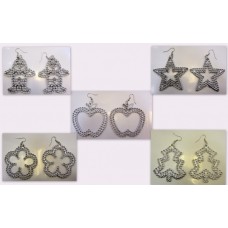 5 pairs of earrings Winter Silver Plasts