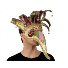 Venetian Jester Face Mask Multi Coloured