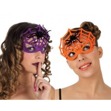Orange & Purple Spider Eye Mask pk of 2