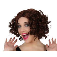 Wig Chestnut Curly Mid Length