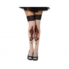 Hold-ups Tattoos on white with black Top