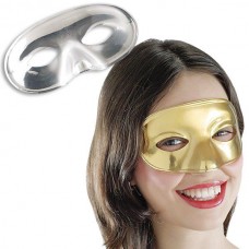 Mask Eye Plastic Domino Gold & Silver