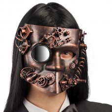 Mask Face Bautta Steampunk Copper with M