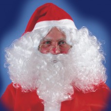 Beard Santa & Wig White 25cm