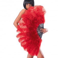 Feather Fan Ostrich 100cm Red