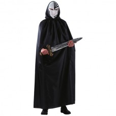 Black Taffeta Cloak with Mask 150cm