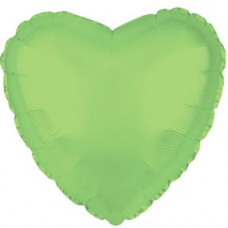 Balloon Foil - Heart Opalescent Lime Gr