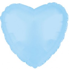 Balloon Foil - Heart Opalescent Blue Lt