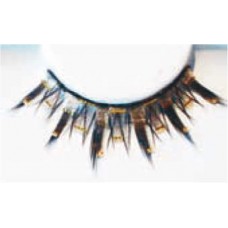 Eye Lashes Black with Gold Strips