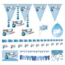 Blue Stork baby Shower Party Kit