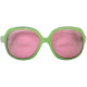 Green Sparkly Sunglasses Pink Lenses