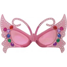 Pink Dame Butterfly Glasses + Gems