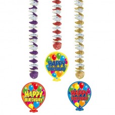 Balloon Design Party Danglers Pack of 3