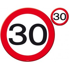 Place Mat Traffic Sign 30th Birthday