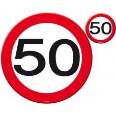 Place Mat Traffic Sign 50th Birthday