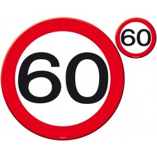 Place Mat Traffic Sign 60th Birthday & C