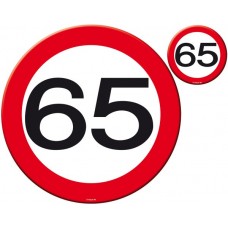 Place Mat Traffic Sign 65th Birthday