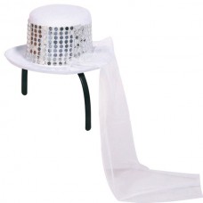 Tiara Band Wedding White Mini Hat