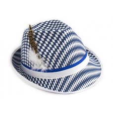 Oktoberfest Blue and White Trilby Hat
