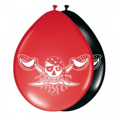 Balloons Pirate Red Birthday 8's