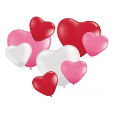 Balloon Shaped Hearts mixed Sizes colour