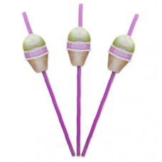 Straws with Ice cream cone 24cm 8'