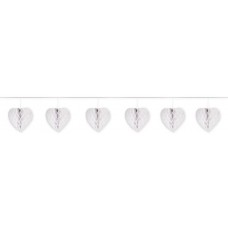 Bunting Heart Shapes Paper Garland  4m