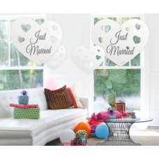 Just Married Hanging Hearts Decoration