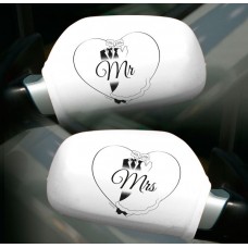 Car Mirror covers for Car Just Married