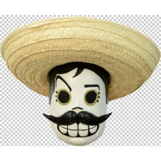 Mexican Calaveritas Head Mask