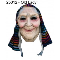 Lovely old lady mask with headscarf