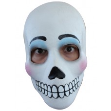 Catrina white with pink cheeks mask