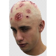 Prosthetic Bald Head Zombie Cap Paint