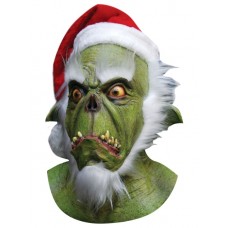 Mask Head Green Santa Monster