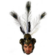 Mask Helmet Wankan Tanka with Feathers