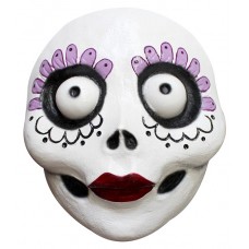 Day of the Dead Purple eyes Face Mask