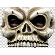 Mask Half Skull White Dirty