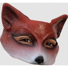 Mask Half Foxy Ruby Red