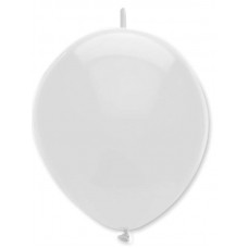 Balloon Helium Link Round 32m White x50