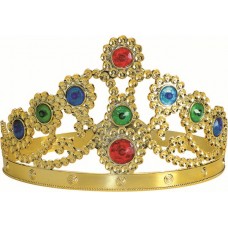 Crown Plastic Queen Gold with jewels