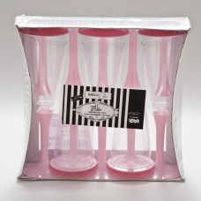 Flutes Tops & Bases Crystal Pink 10's