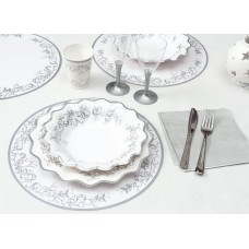 Place Mats Imperial Silver Round 6