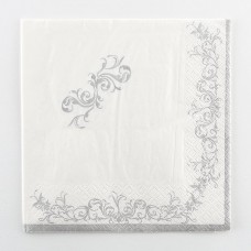 Napkins Imperial Silver 2 ply 25x2