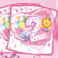 Baby Girl Plates Square Age 2 24cm 10's