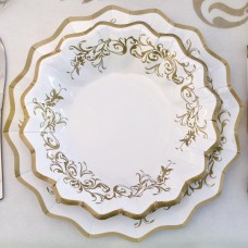 Plates Imperial Gold Card 27cm 8's