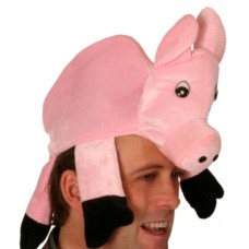 Hat Animal Pig Pink with Funny Eyes