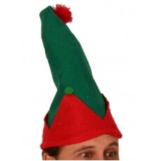 Hat Elf Shape Green & Red